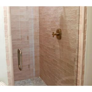 Pink 2.58 in. x 8 in. Polished Ceramic Subway Tile (5.38 sq. ft./Case)