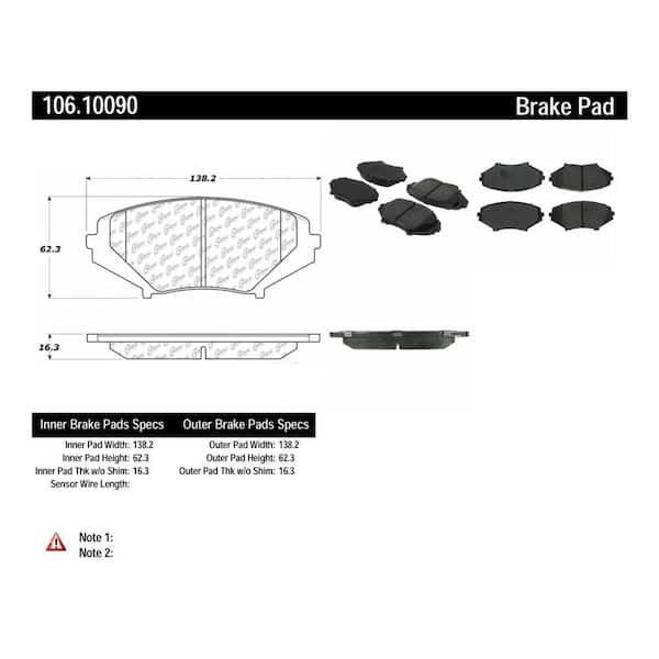 Centric Parts Disc Brake Pad Set 2004-2011 Mazda RX-8 1.3L
