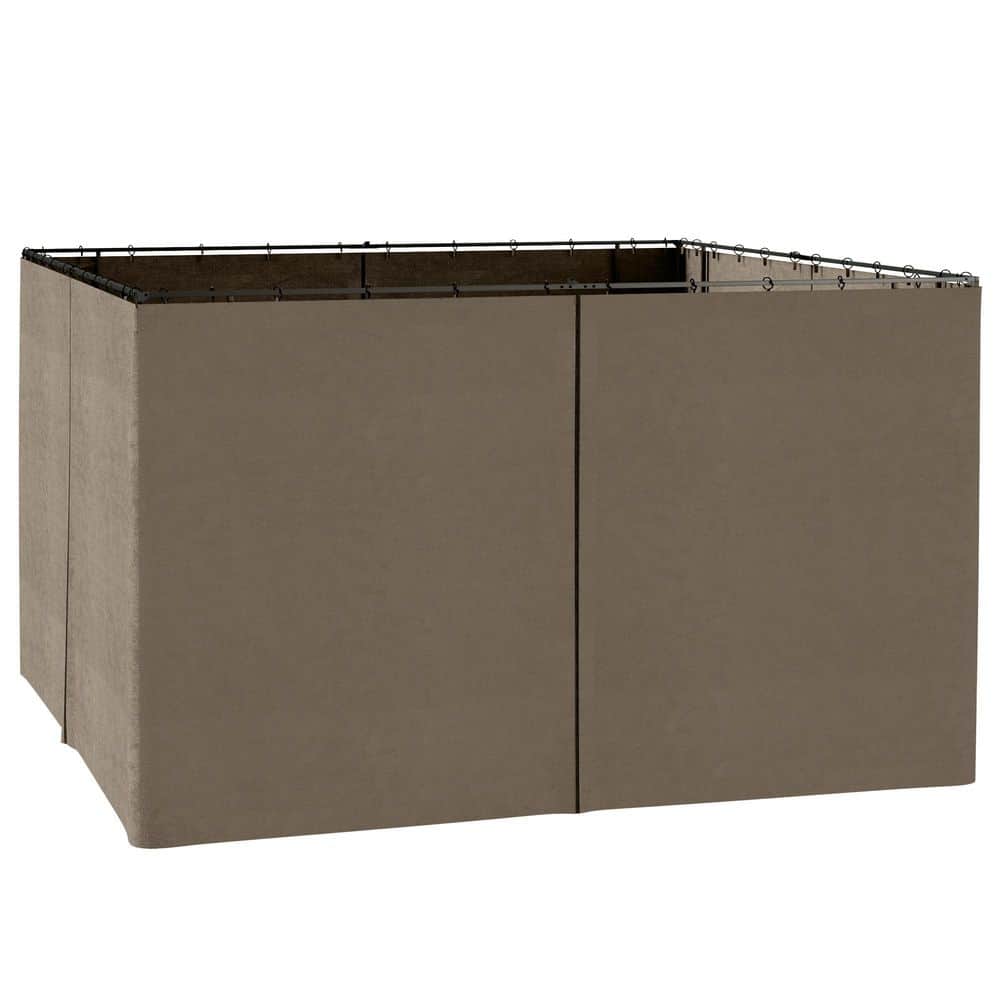 Outsunny 10 ft. x 12 ft. Universal Gazebo Sidewall Set with Panels ...