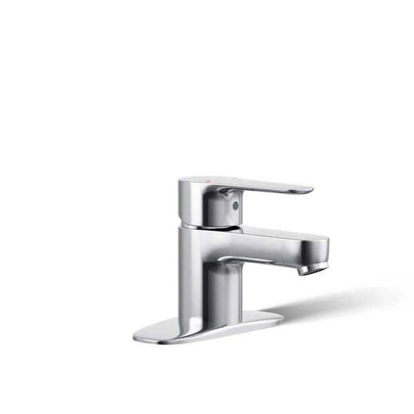 KOHLER July Single Hole Single Handle Low Arc Bathroom Faucet in Polished Chrome