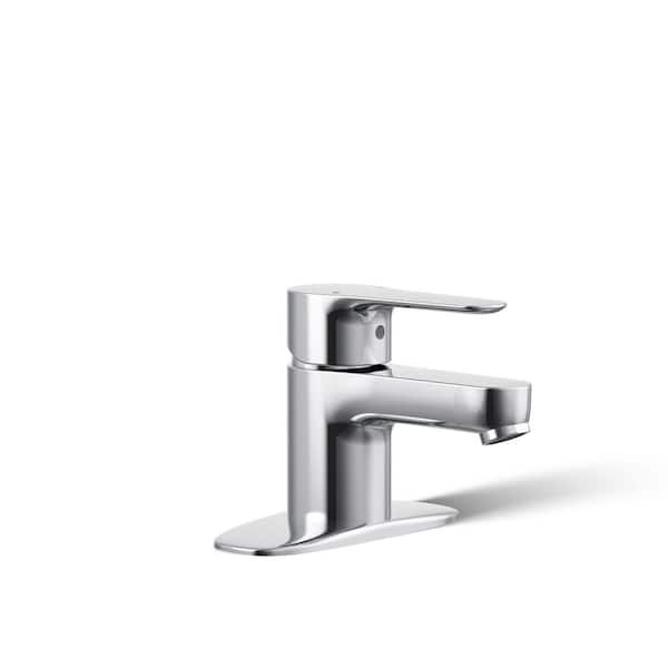 KOHLER July Single Hole Single-Handle Low-Arc Water-Saving Bathroom Faucet in Polished Chrome