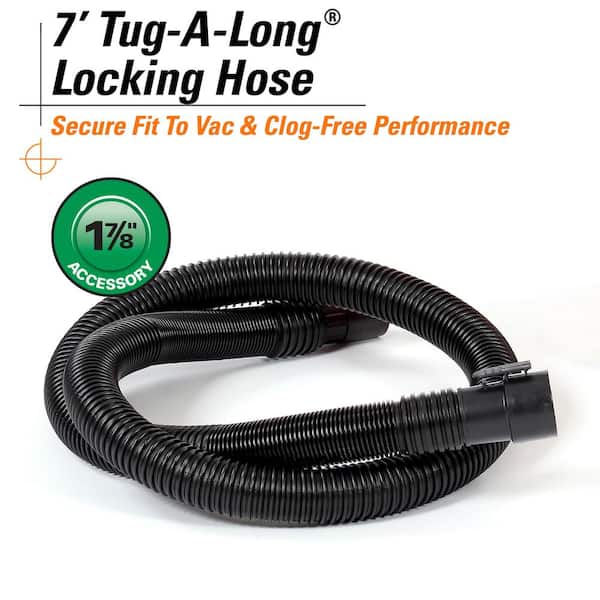 RIDGID 1-7/8 in. x 14 ft. Tug-A-Long Locking Vacuum Hose for Wet