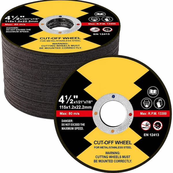 50 Pack Cut Off Wheels 4 1/2 in. Thin Metal and Stainless Steel Cutting Discs, Fast Angle Grinder Wheel