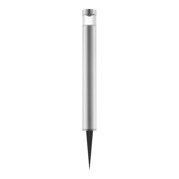 Hampton Bay Helena 19 Lumen Low Voltage 20 in. Hardwired Integrated LED Aluminum Outdoor Bollard Light with Clear Glass