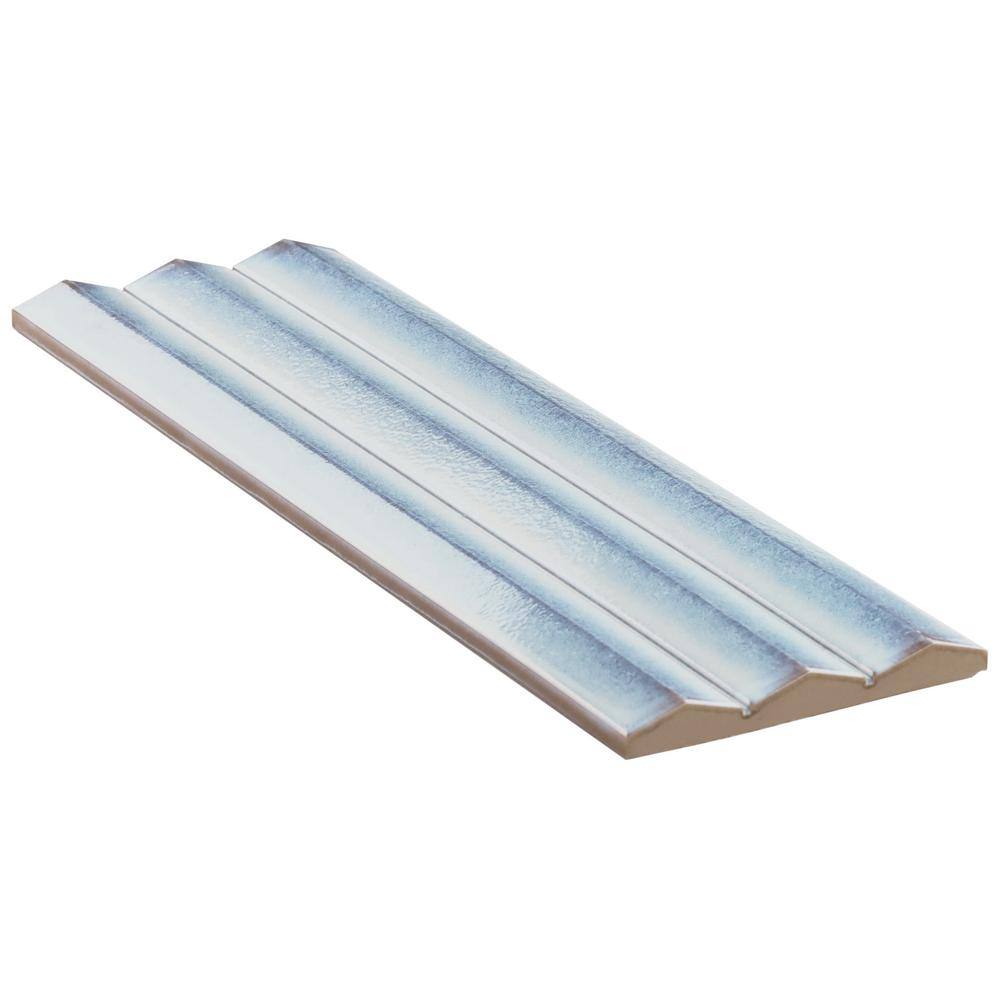 Apex Iris White 5" x 16" 3D Polished Porcelain Wall Tile