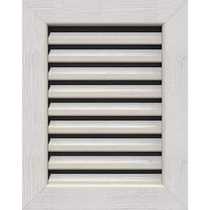 17" x 37" Rectangular Primed Rough Sawn Western Red Cedar Wood Paintable Gable Louver Vent Functional