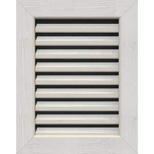 23" x 19" Rectangular Primed Rough Sawn Western Red Cedar Wood Paintable Gable Louver Vent Functional