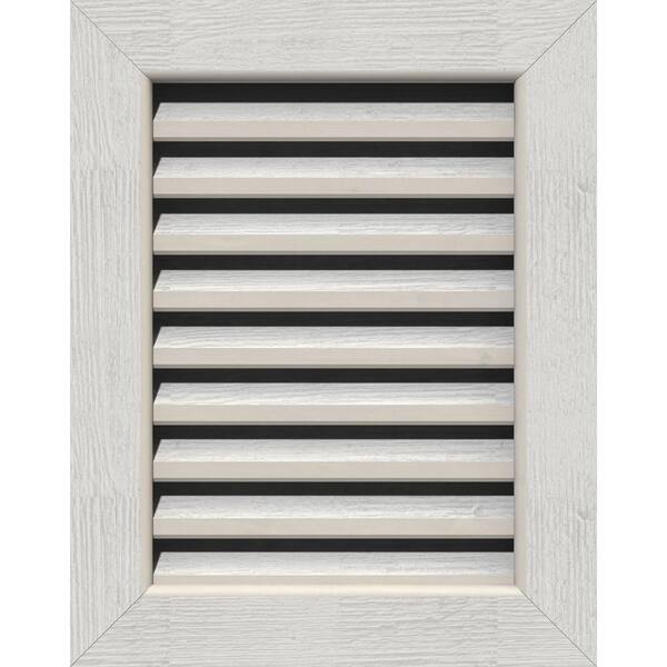 Ekena Millwork 41" x 27" Rectangular Primed Rough Western Red Cedar Wood Paintable Gable Louver Vent Functional