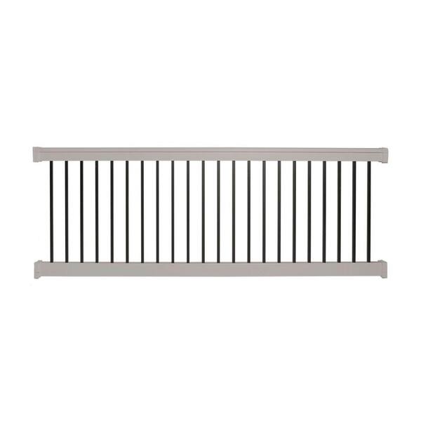 Weatherables Vilano 3 ft. H x 6 ft. W Vinyl Tan Railing Kit WTR-THDVA36 ...