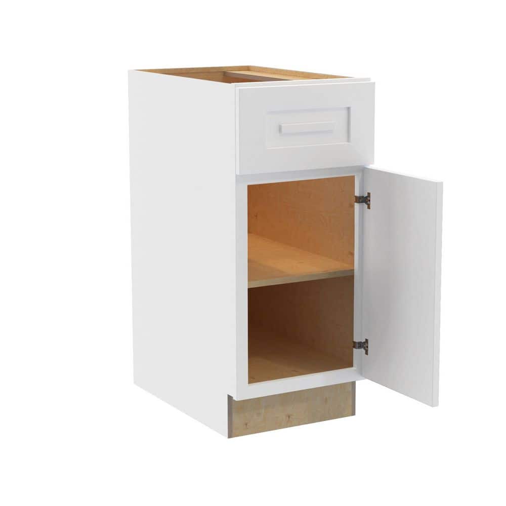 Grayson 12 in. W x 24 in. D x 34.5 in. H Assembled Plywood Base Kitchen Cabinet in Pacific White with Soft Close RH price history on PriceWatchPro