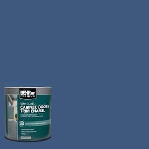 1 qt. #M520-7 Admiral Blue Semi-Gloss Enamel Interior/Exterior Cabinet, Door & Trim Paint