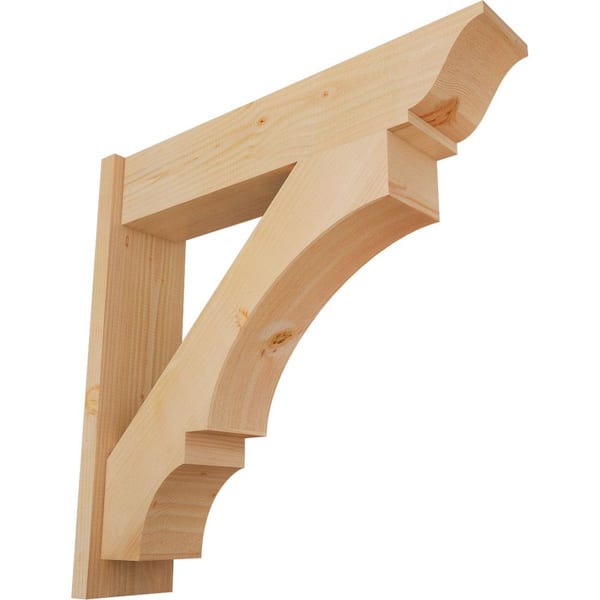 Ekena Millwork 8 in. x 32 in. x 32 in. Douglas Fir Balboa Traditional Smooth Outlooker