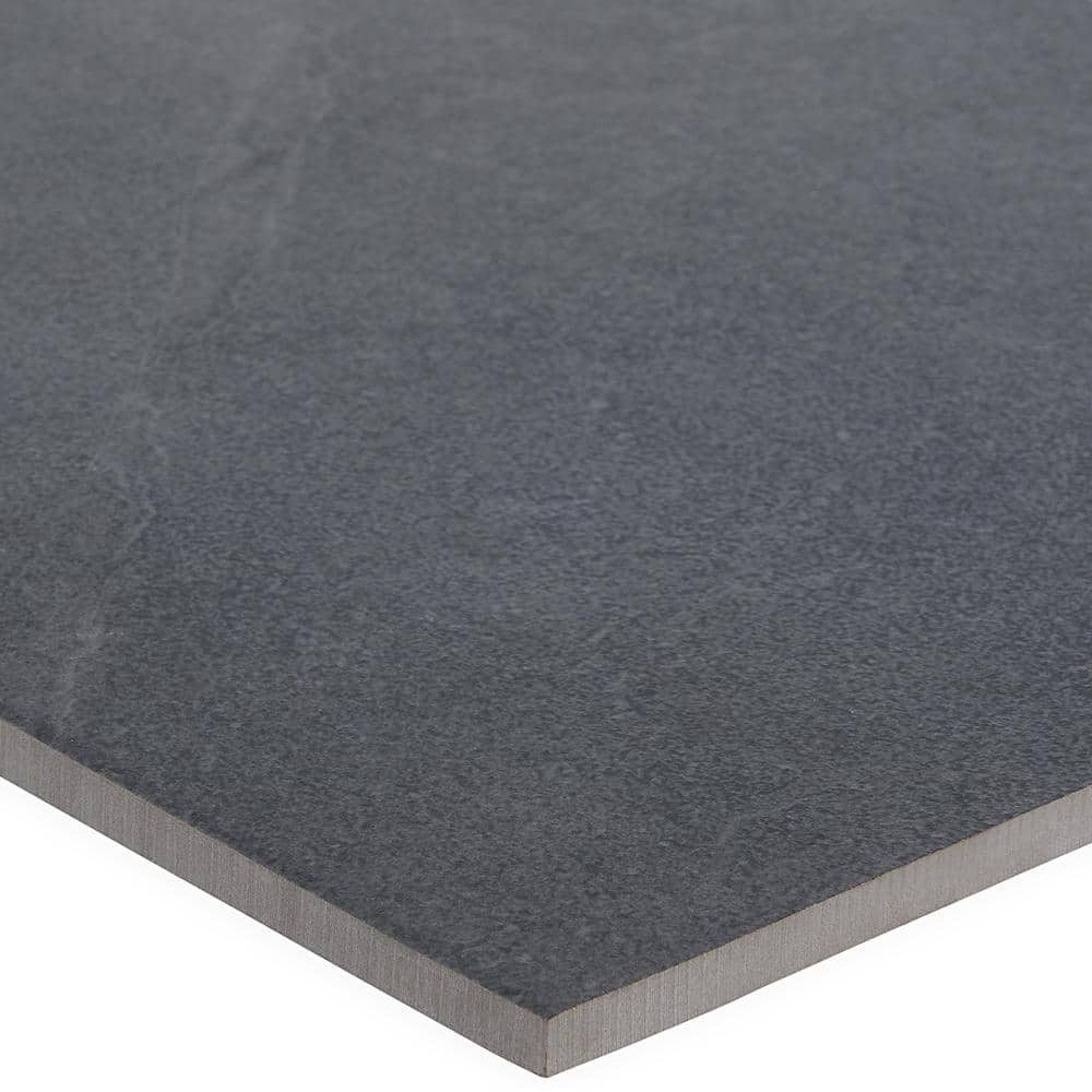Copley Black 12" x 24" Matte Porcelain Stone Look Tile