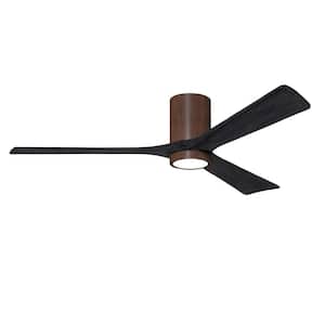 Irene-3HLK 60 in. Integrated LED Indoor/Outdoor Walnut Tone Ceiling Fan with Remote and Wall Control Included