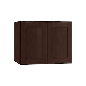 Franklin Manganite Stained Plywood Shaker Assembled Wall Kitchen Cabinet Soft Close 24 W in. 24 D in. 24 in. H