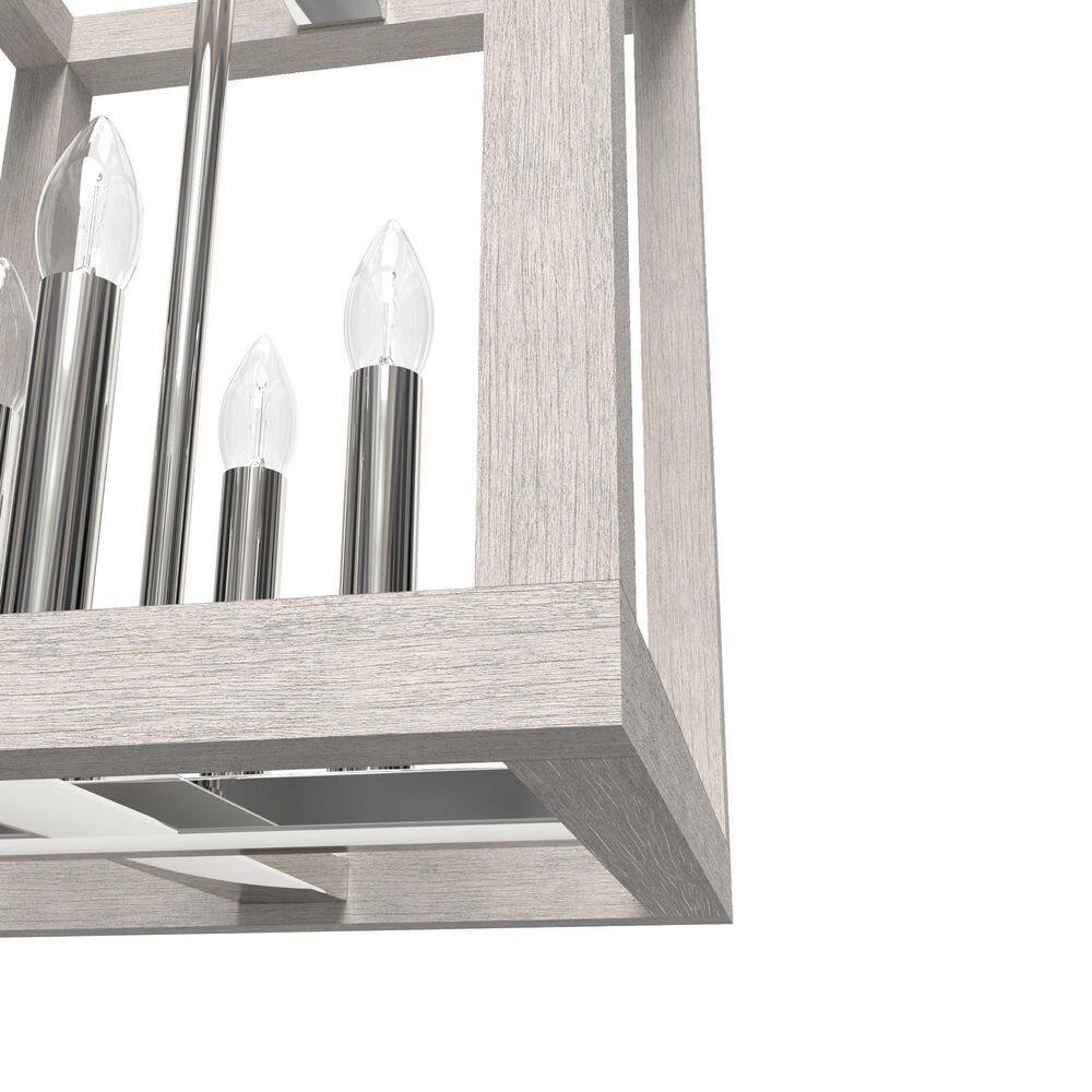 Squire Manor 4-Light Distressed White Chrome Pendant