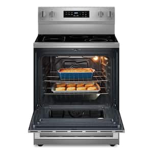 30 in. 5-Element Freestanding Electric Range in Fingerprint Resistant Stainless Steel with No Preheat Air Fry