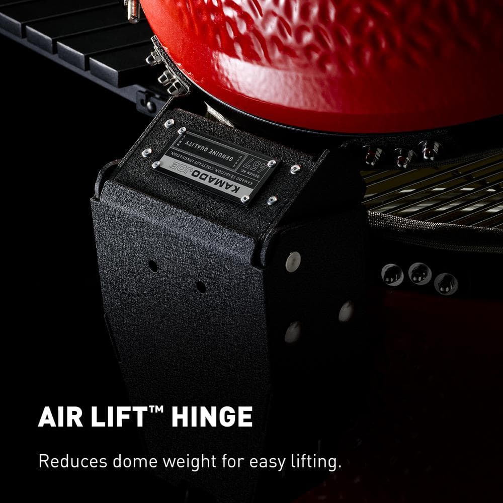 Blaze Red Ceramic Charcoal Grill with Stainless Steel Grates
