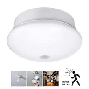 Spin Light 7 in. Motion Sensor LED Flush Mount Ceiling Light Customize Hold Times Closet Rated 830 Lumens 4000K