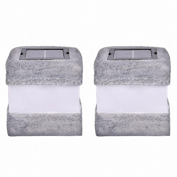 5 in. Solar Rock Lights Outdoor Garden Torch Landscape Ground Lights Waterproof Warm LED Pathway Lights (2-Pack)