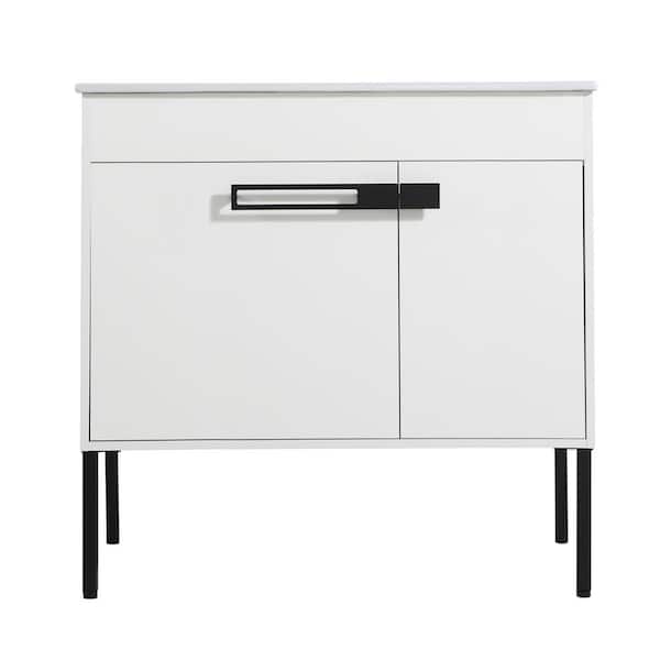 Unbranded 36 in. W x 18 in. D x 35 in. H Bath Vanity Cabinet in White with Top