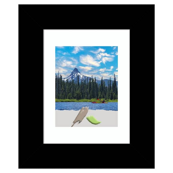 Amanti Art Basic Black Wood Picture Frame Opening Size 11 x 14 in. Matted to 8 x 10 in.
