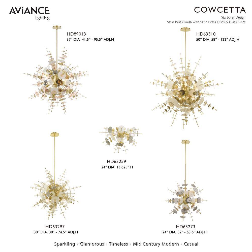 Satin Brass and Glass 4-Light Flush Mount Ceiling Fixture