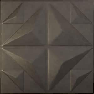 19-5/8"W x 19-5/8"H Crystal EnduraWall Decorative 3D Wall Panel, Weathered Steel (12-Pack for 32.04 Sq.Ft.)