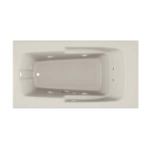 CETRA 60 in. x 32 in. Rectangular Whirlpool Bathtub with Left Drain in Oyster