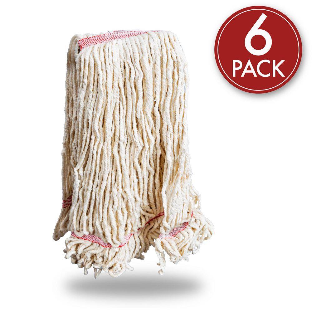 Large String Mop Cotton Looped-End Wet Mop Head 6-Pack price history on PriceWatchPro