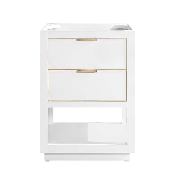 Avanity Allie 24 in. Bath Vanity Cabinet Only in White with Gold Trim