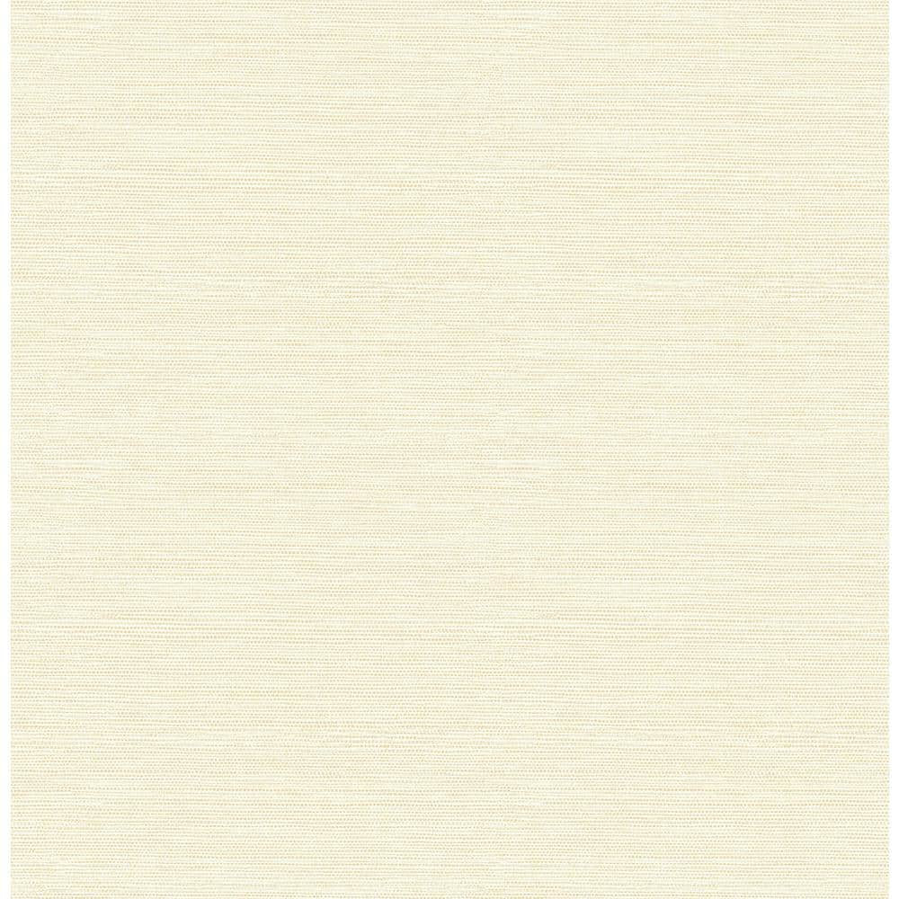 Agave Light Yellow Faux Grasscloth Non-Woven Wallpaper