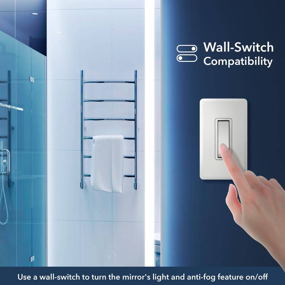 Pax 40" x 36" Polished Frameless LED Bathroom Vanity Mirror