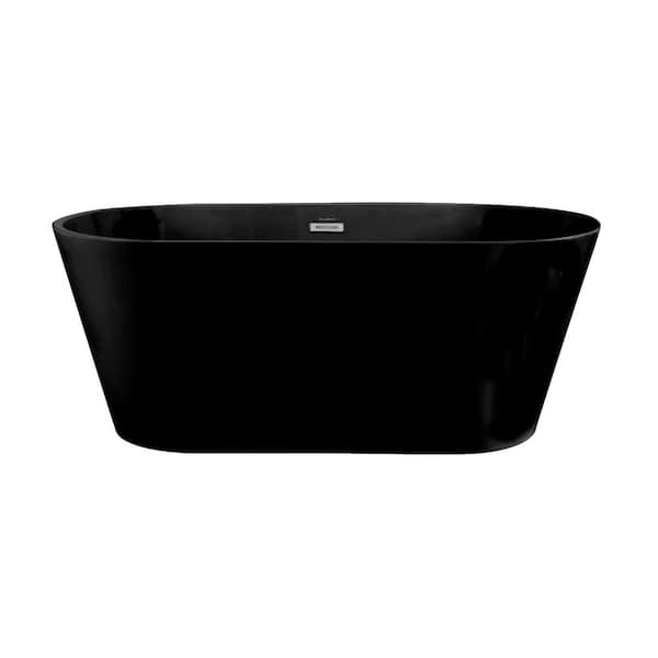 Claire 60 in. x 31.12 in. Soaking Bathtub in Matte Black