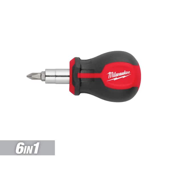 6-in-1 Stubby Multi-Bit Screwdriver