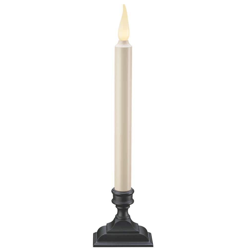 Black Taper Candles, Battery Operated - 7 Inch, 4 Pack, LED Flickering  Flame with Wick, Timer Setting, Realistic Faux Flameless Candlesticks for