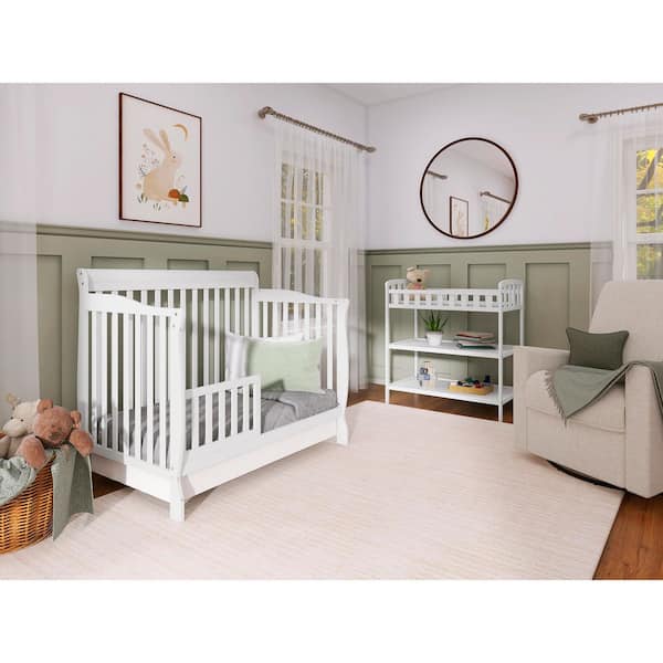 Dream On Me White Ashton Convertible 5-in-1 Crib 660-W - The Home Depot