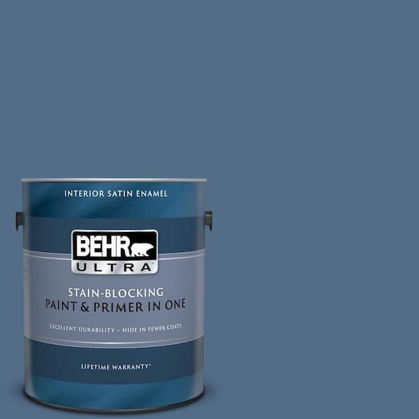 BEHR ULTRA 1 gal. #UL240-20 Sausalito Port Satin Enamel Interior Paint and Primer in One