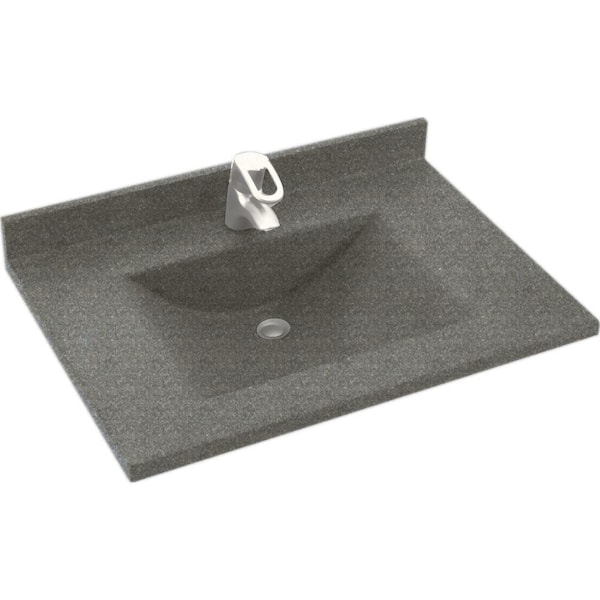 Swanstone Contour 25 in. Solid Surface Vanity Top with Basin in Night Sky