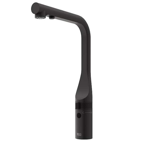 Jewel Touchless Sensor 15 in. Single Handle Pull-Out Kitchen Faucet in Matte Black