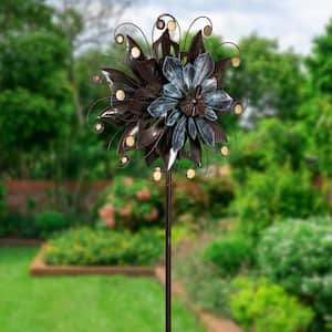 75 in. Flower Swirl Wind Spinner With Metal Accent