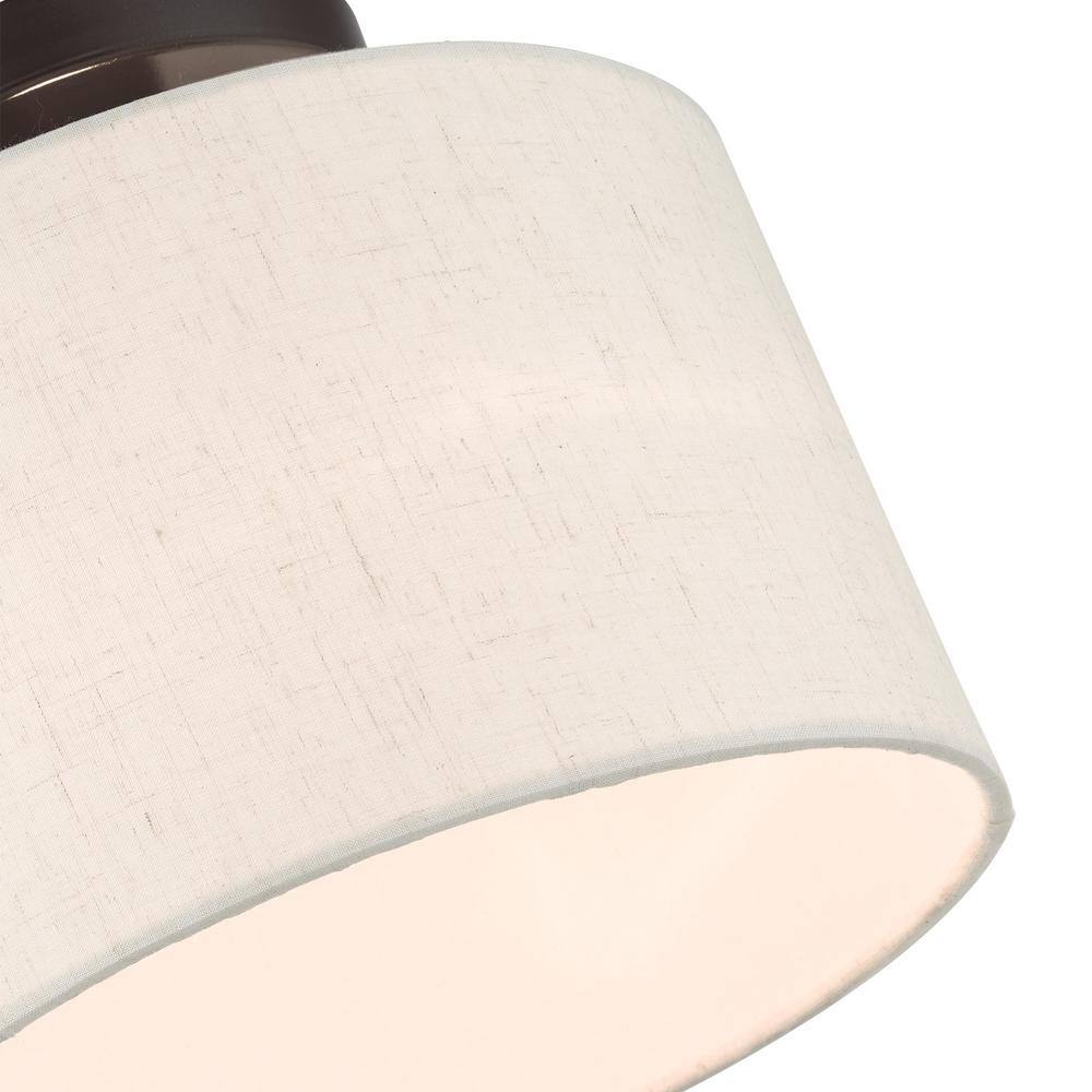 Meadow English Bronze LED Semi-Flush Drum Light