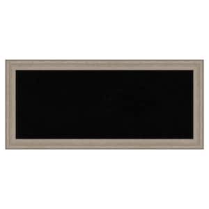 Curve Greenwash Wood Framed Black Corkboard 33 in. x 15 in. Bulletin Board Memo Board