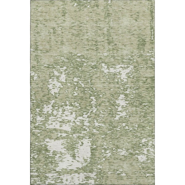 Addison Rugs Mayfield Premium Machine Washable Abstract AMF946 Aloe 10 ft. x 14 ft. Area Rug