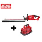 M18 FUEL 18V Lithium-Ion Brushless Cordless Hedge Trimmer with M18 6-Port Sequential Battery Charger