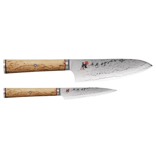 MIYABI Birchwood 2-Pieces SG2 Micro-Carbide Powder Steel Knife Set