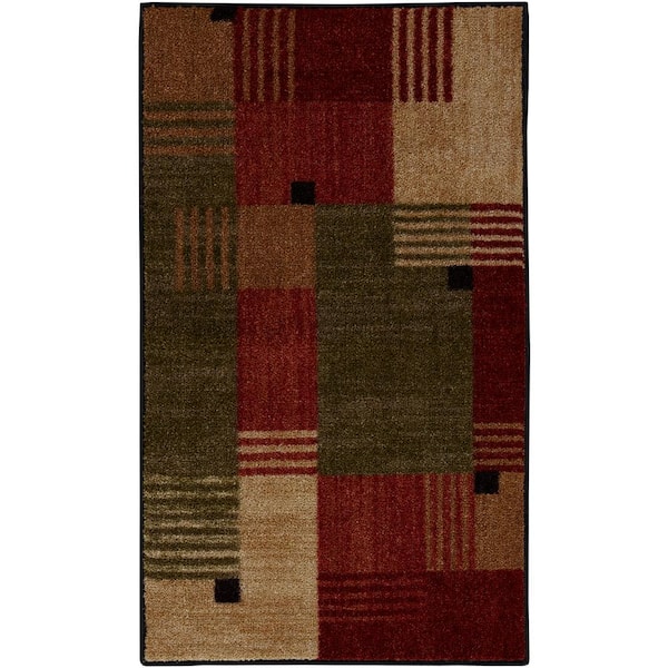 Mohawk Home Alliance Multi 1 ft. 8 in. x 2 ft. 10 in. Machine Washable Geometric Contemporary Area Rug