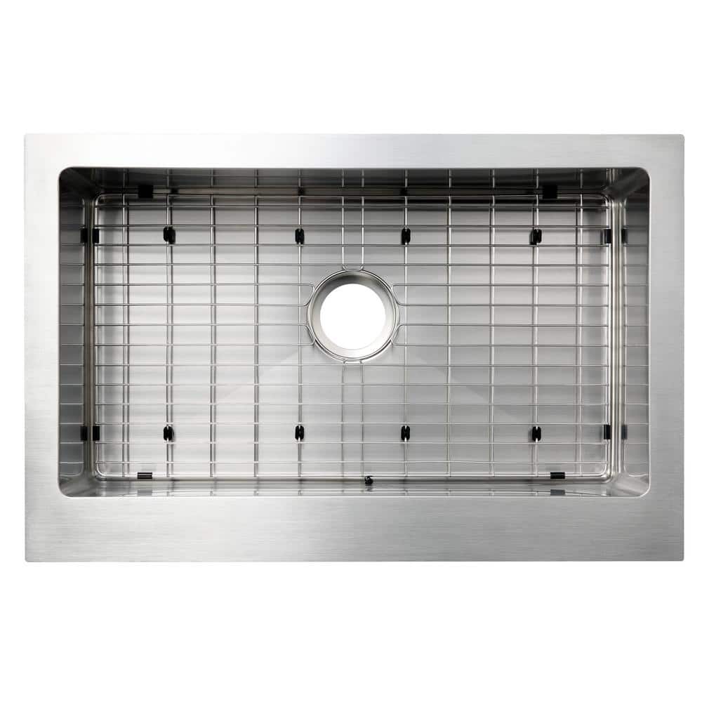 Lapeer 31'' Satin Stainless Steel Farmhouse Single Bowl Sink