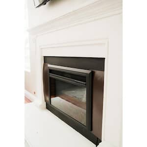 XBrand 6.73 in. W Electric Insert Fireplace Heater with Remote Control and LED Flame Effect in Black