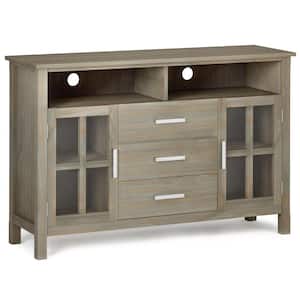 Kitchener Distressed Grey Tall TV Media Stand For TVs up to 60 in.